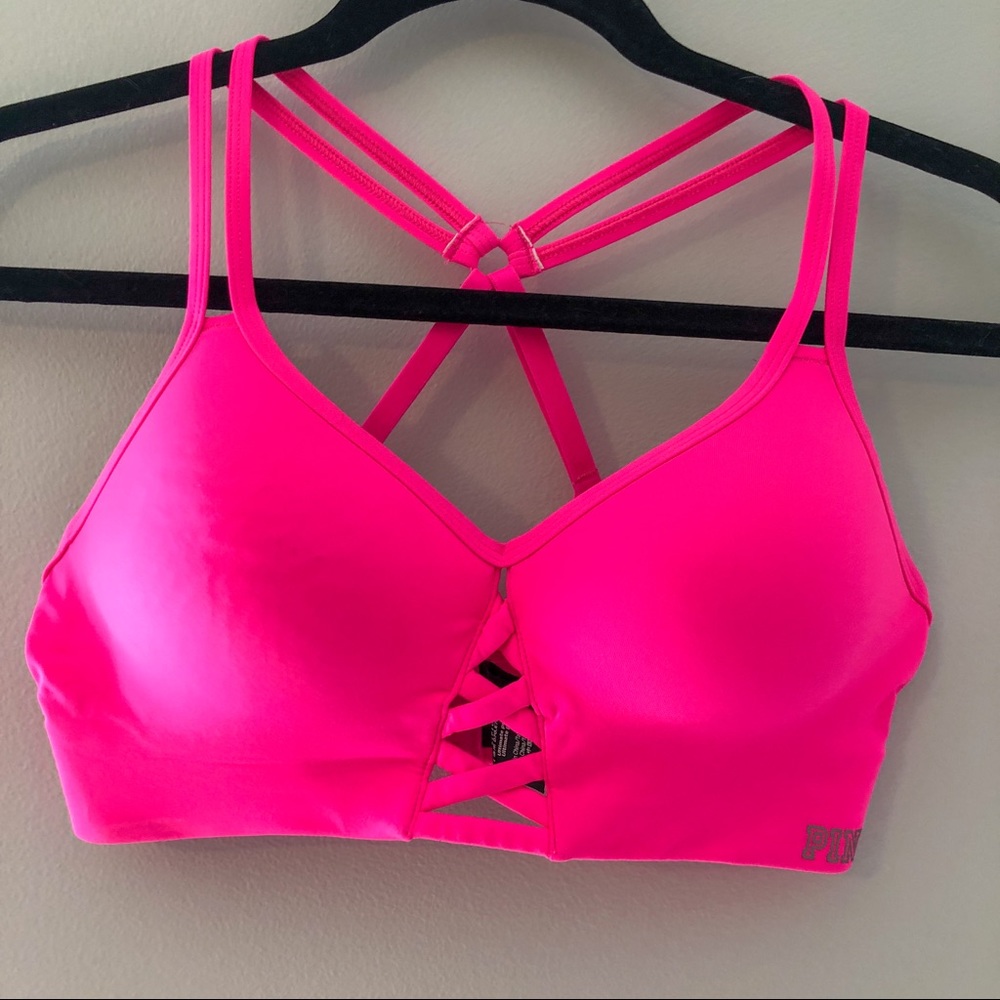VS PINK Hot pink sports bra